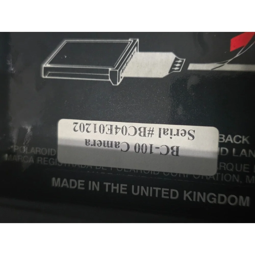 Identification Products BC-100 Instant ID Camera Polaroid‎ Back Black BC04E01202